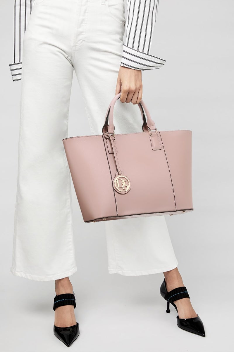 Dasein Women Satchel Purse Handbag Shoulder Bag Work Tote Bag with Matching Clutch - Image 5